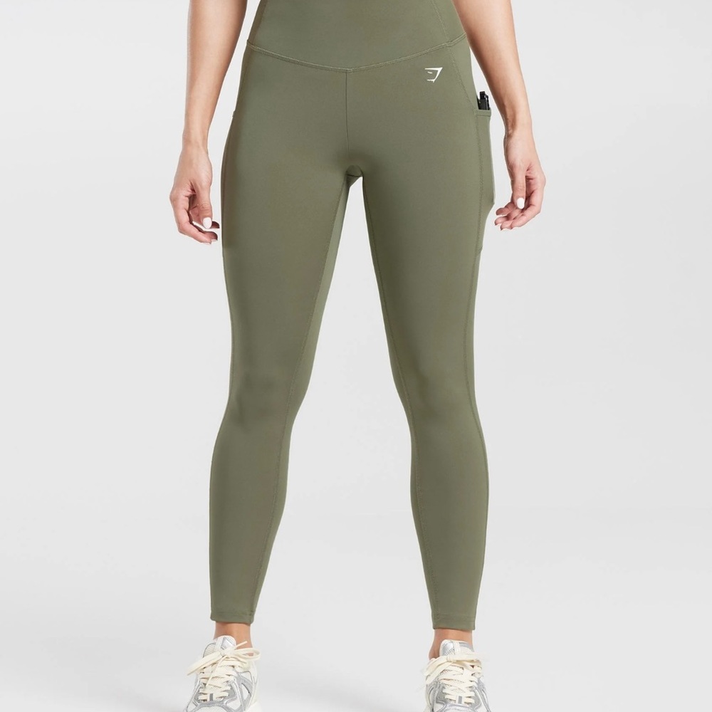 Gymshark pocket leggings - Size small - Dusty Olive Color
